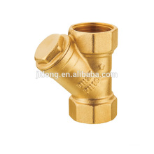 J5006 forged brass water shutoff valve brass y strainer filter check valve